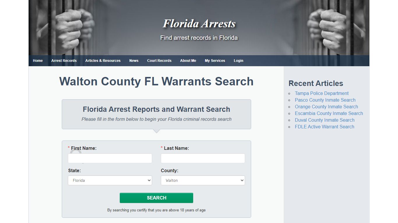 Walton County FL Warrants Search - Florida Arrests